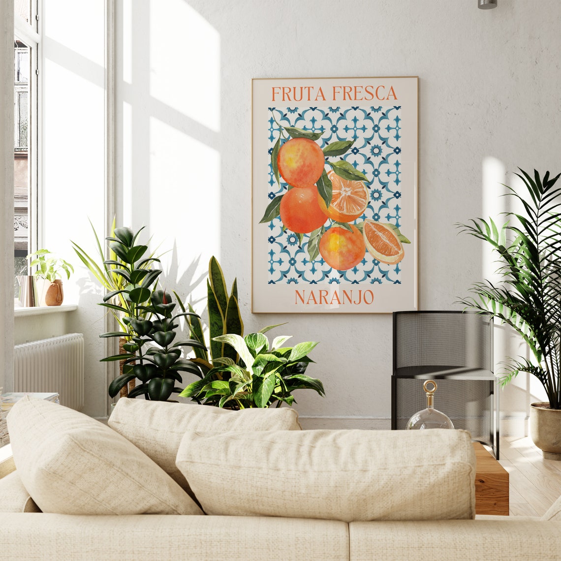 Fruta Fresca Naranjo Spanish Orange Mediterranean Tile Poster - Image 2