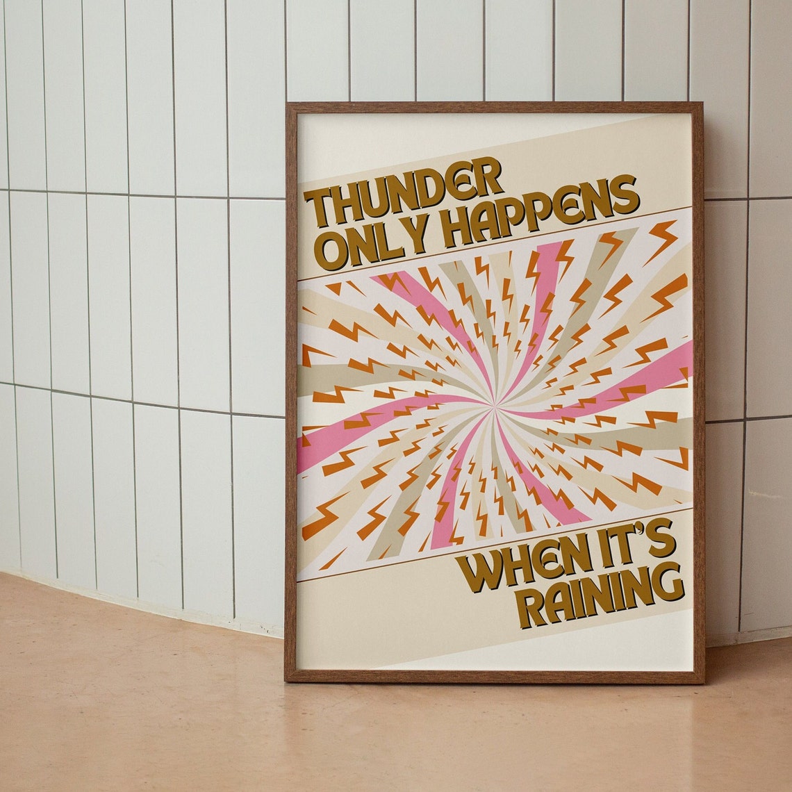 Fleetwood Mac Dreams Thunder Only Happens Lightning Lyric Poster - Image 3