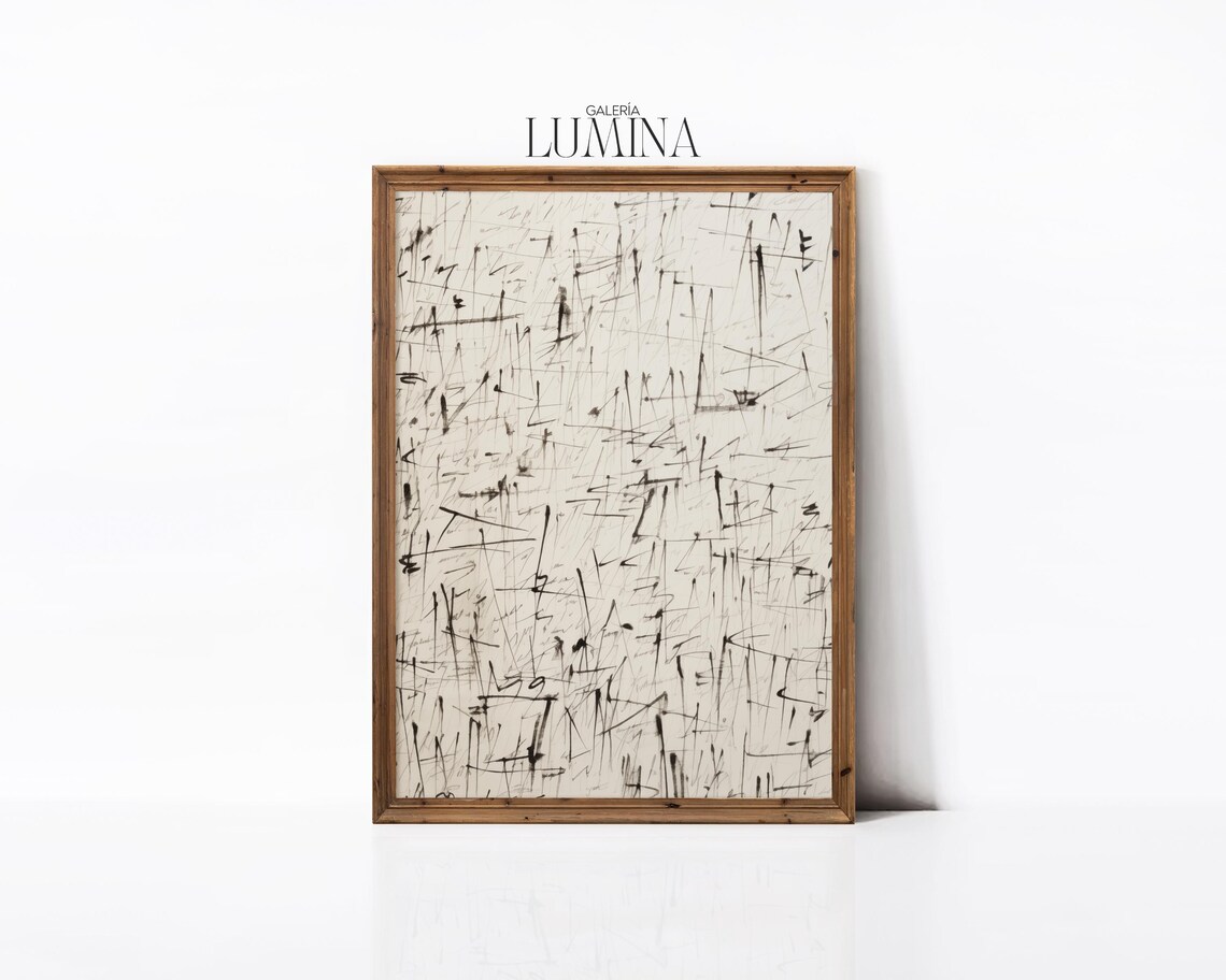 Scribble Abstract Line Art, Modern Minimalist Poster - Image 2