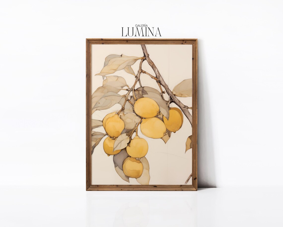Lemon Tree Still Life, Vintage Citrus Art Print - Image 3