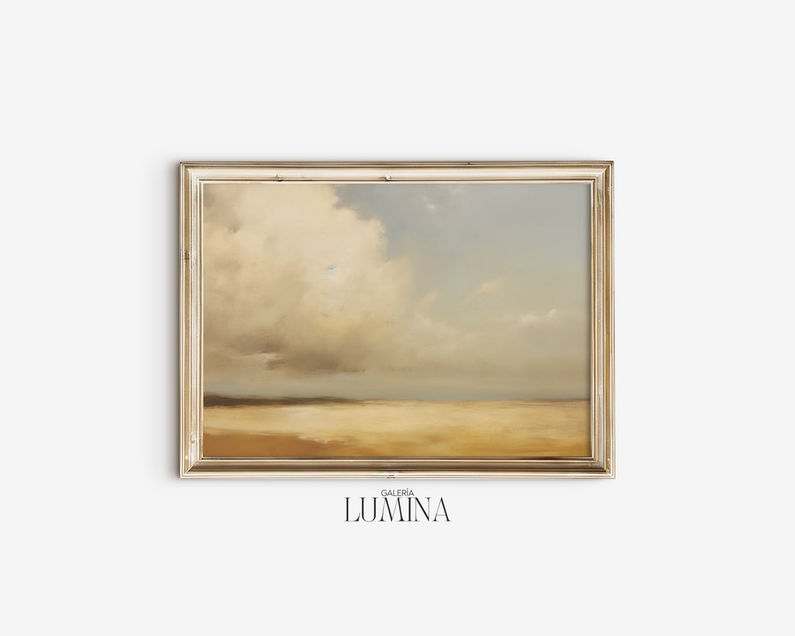 Nature Landscape Painting Vintage Cloud Study Wall Art Wide View Landscape Painting Sky Art Print Art Frame Tv Art 304 - Image 2
