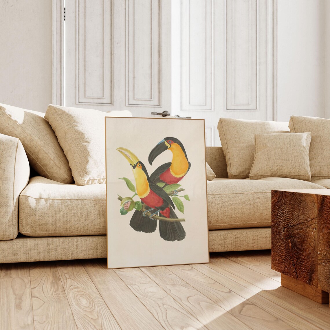 Pair of Toucans Vintage Natural History Bird Illustration Poster - Image 4