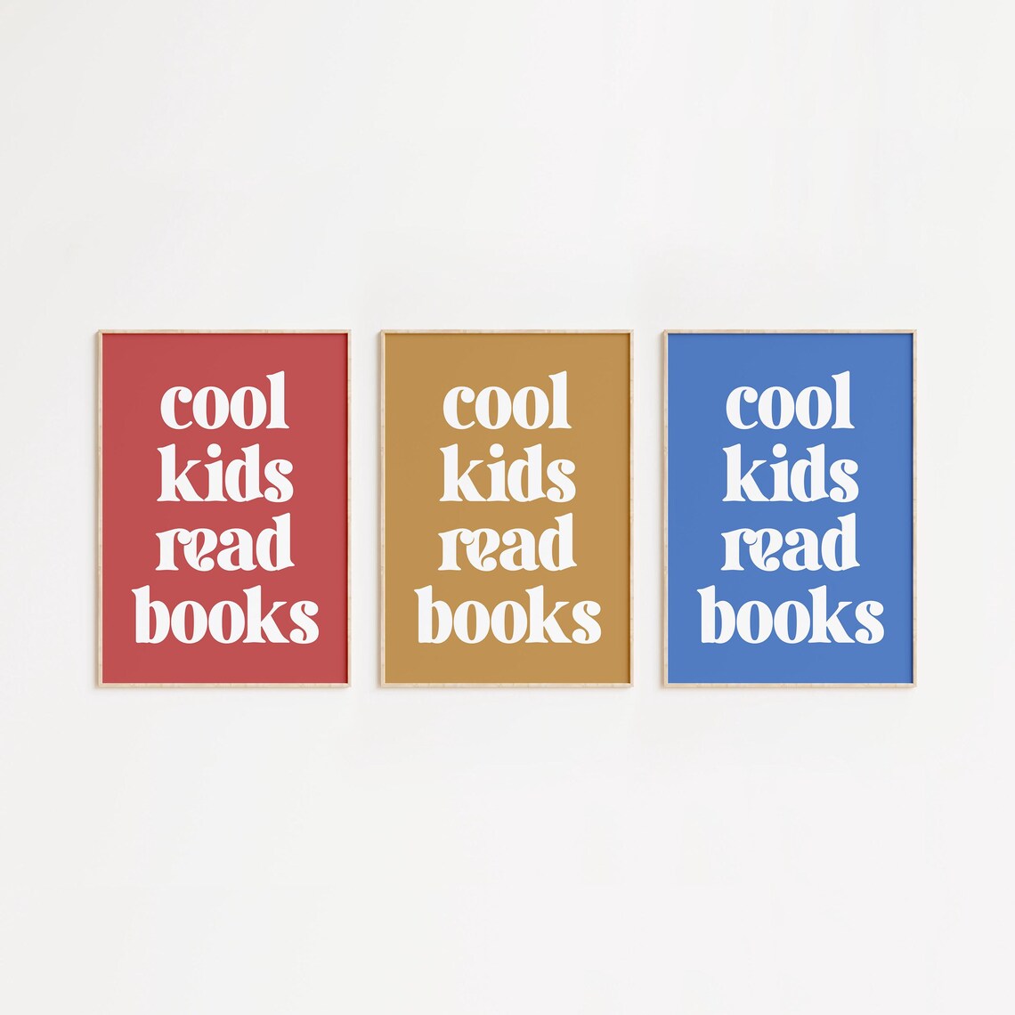 Cool Kids Read Books Retro Typography Mustard Yellow Room Wall Art - Image 2