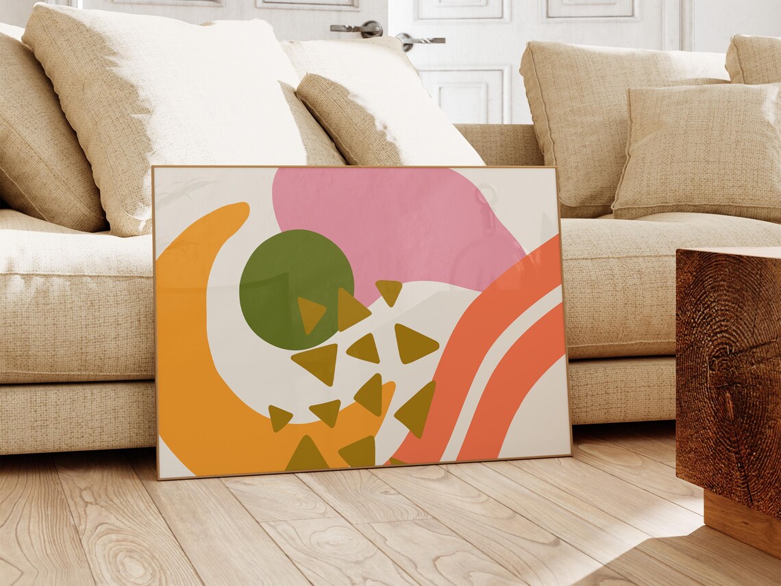 Colourful Abstract Horizontal Poster, Vibrant Gallery Wall - Image 4