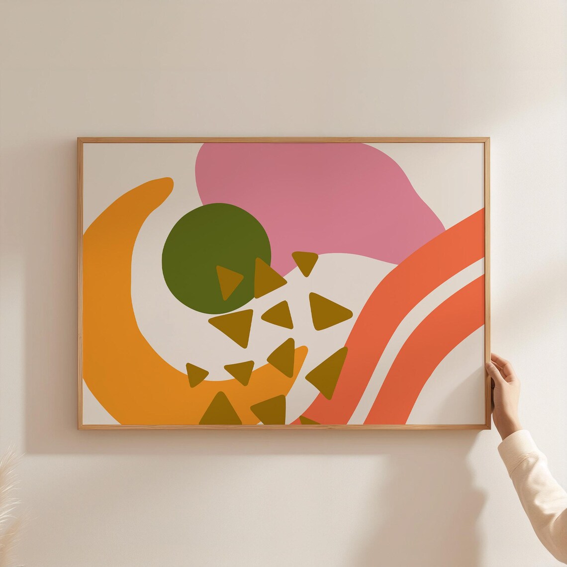 Colourful Abstract Horizontal Poster, Vibrant Gallery Wall - Image 2