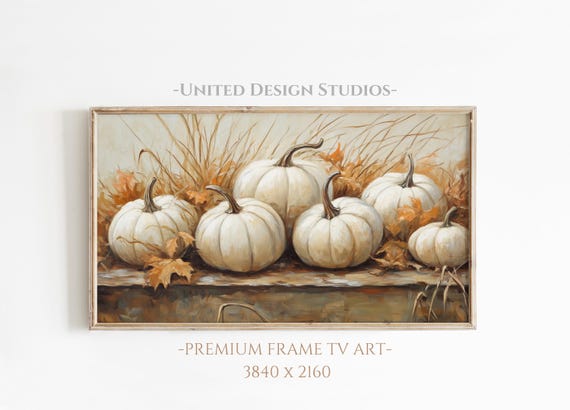 Pumpkin Painting for Fall Autumn, Art Print