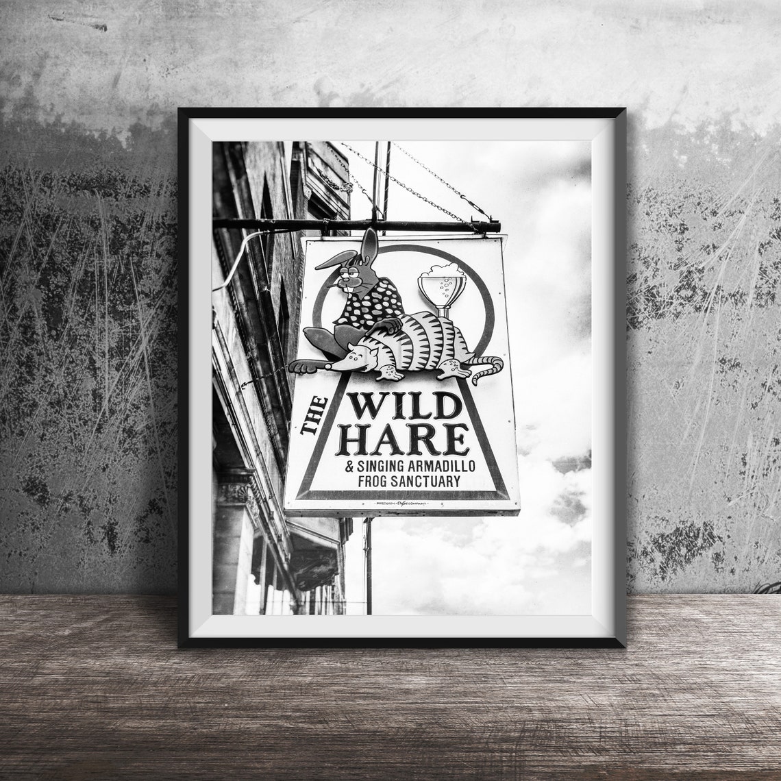 The Wild Hare and Singing Armadillo Frog Sanctuary Sign Poster - Image 2