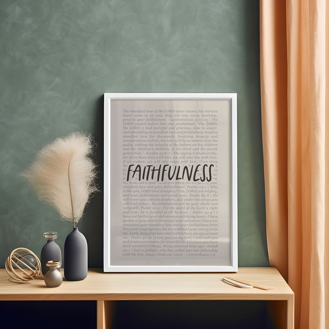 Faithfulness Fruit Of The Spirit Bible Verse Poster Nursery Decor Faith - Image 6