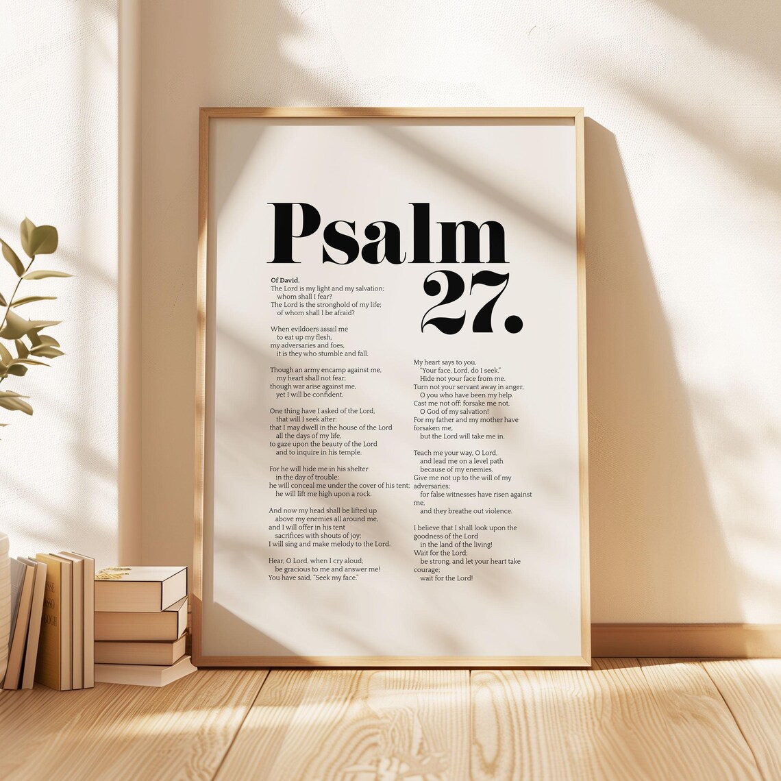 Psalm 27 Christian Scripture Art Print, Bible Verse - Image 2