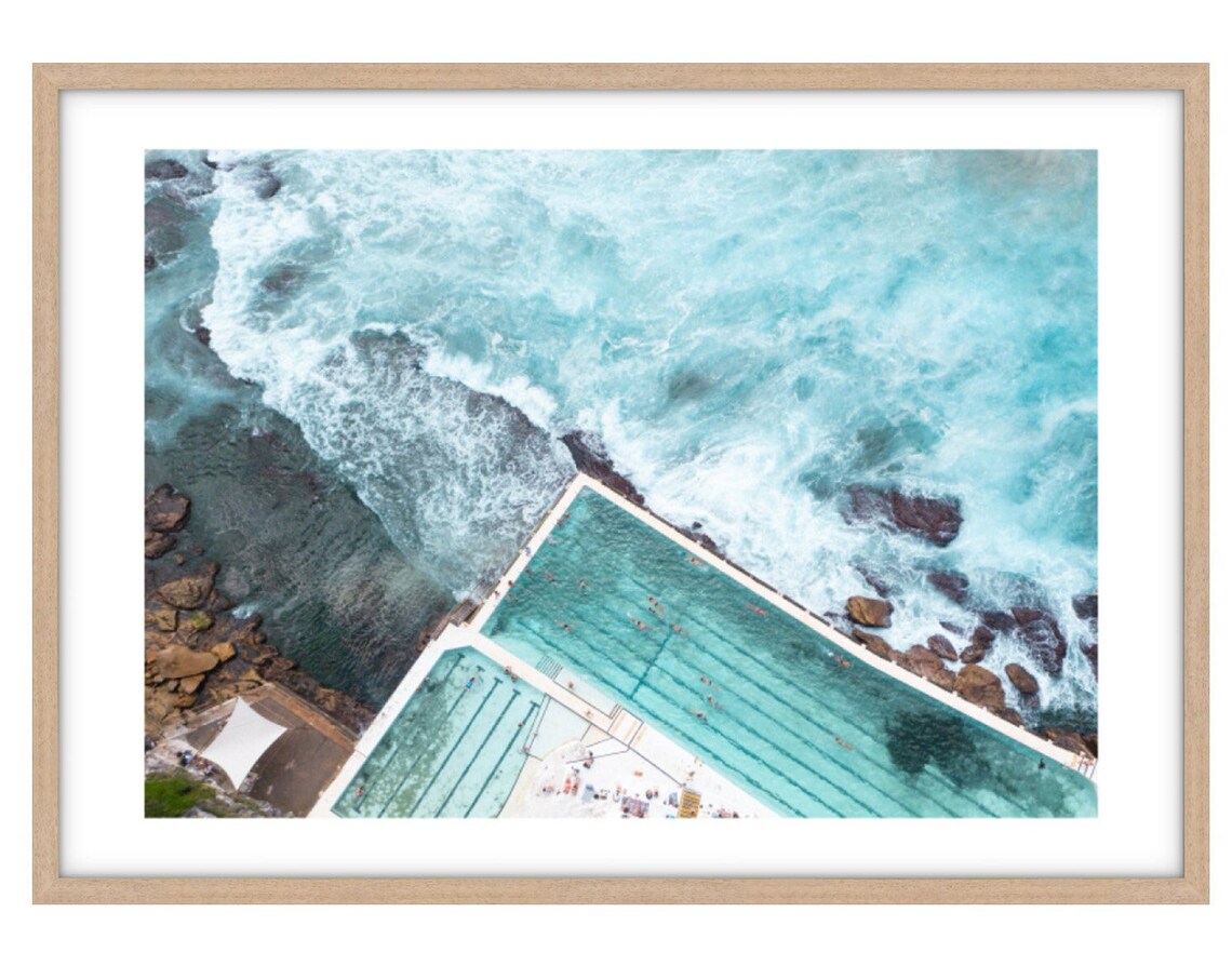 Bondi Beach and Icebergs, Sydney Photography Art Print