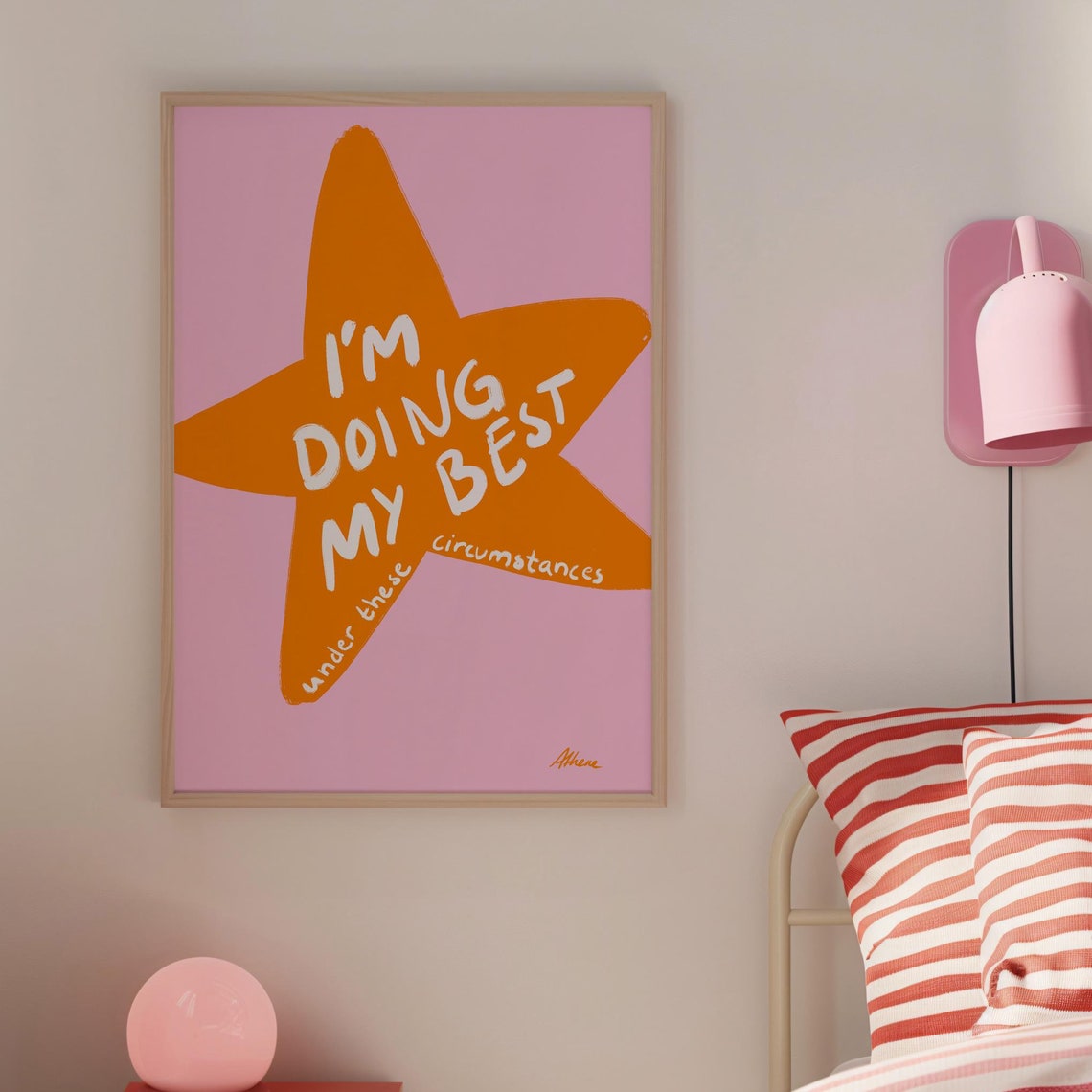 I'm Doing My Best Under These Circumstances Star Quote Art Print