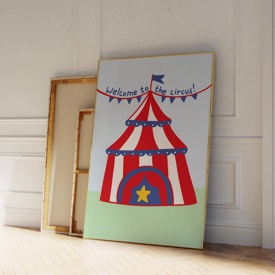 Welcome To The Circus Tent Kids Room Decor Illustration Poster
