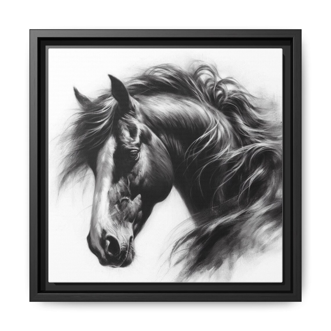 Elegant Horse Portrait Art, Equestrian Decor Gift - Image 2