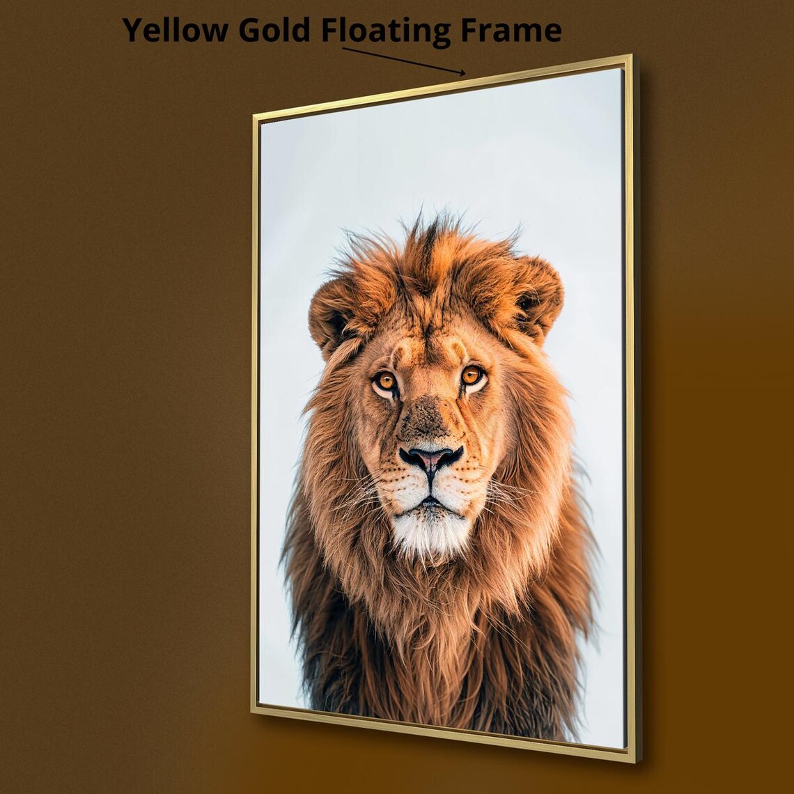 Majestic Lion Portrait Full Mane Wildlife Photography Safari Art Poster - Image 2