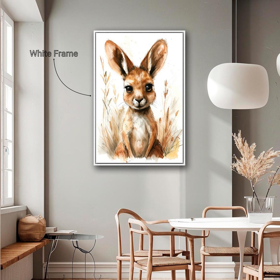 Adorable Baby Kangaroo Watercolor Australian Wildlife Poster - Image 5