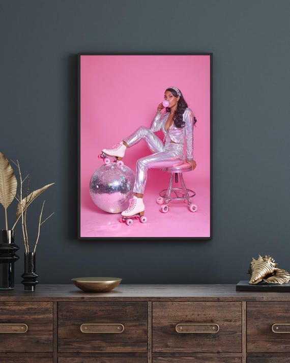Black Doll Fashion Print Y2k Preppy Room Decor 18x24 Pngs