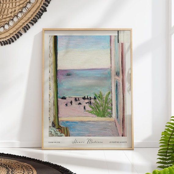 Henri Matisse Open Window 1905 Exhibition Coastal View Poster