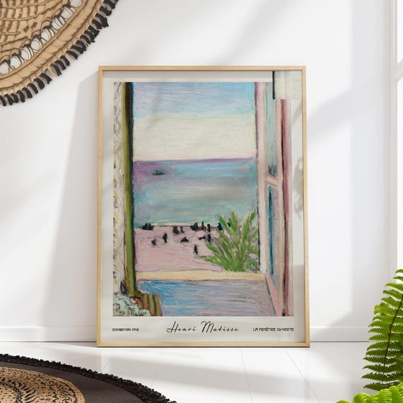 Henri Matisse Open Window Coastal Art Print Vibrant Wall Decor Modern Vintage French