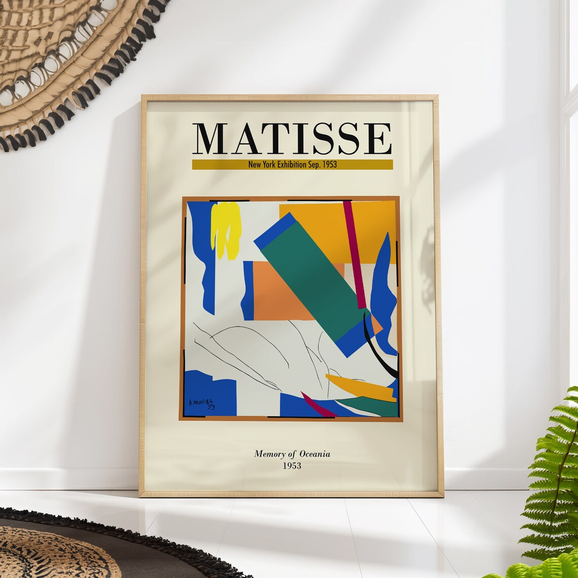 Matisse Memory Of Oceania, Mid-Century Modern Art Print