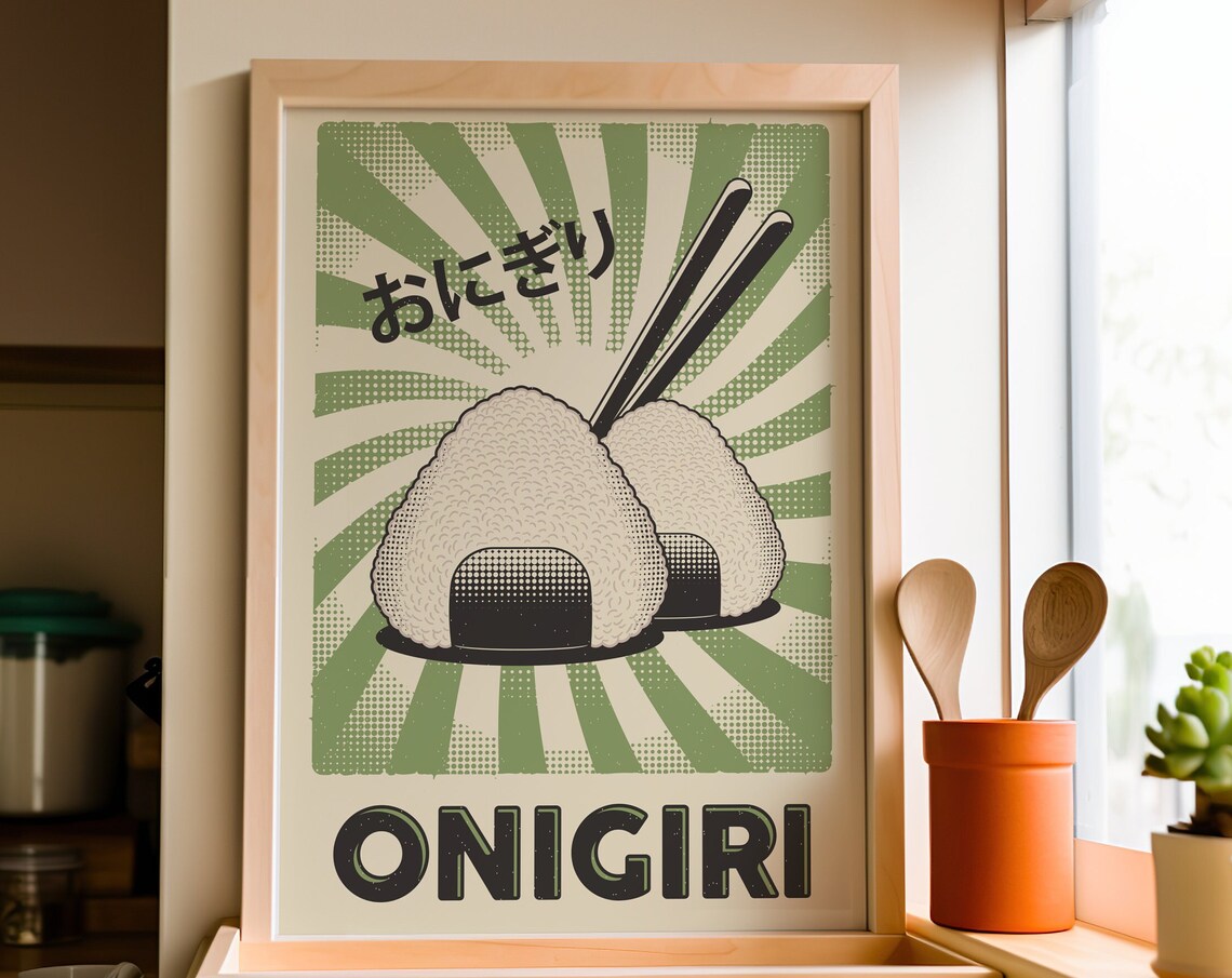 Retro Japanese Food Print, Kitchen Poster