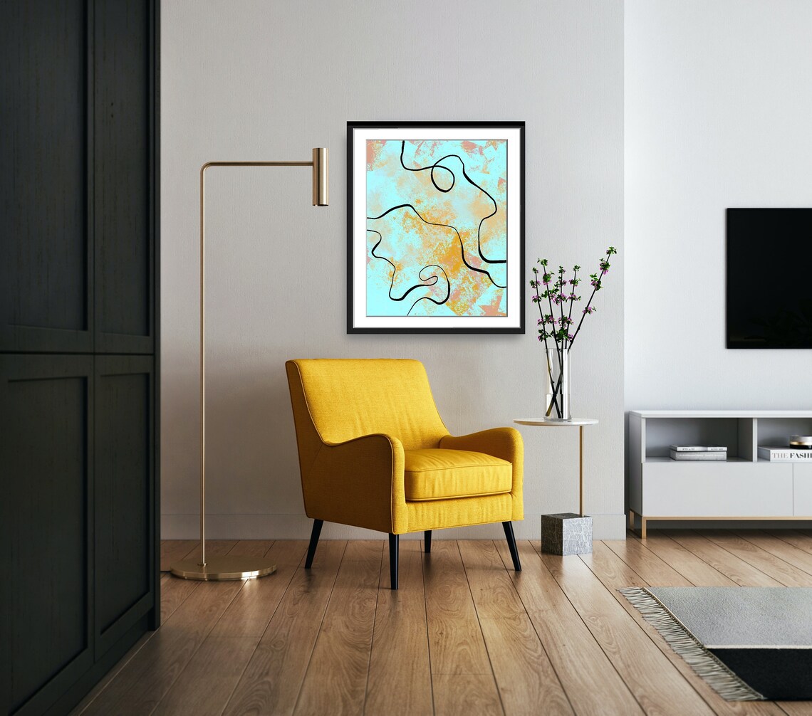 Abstract Minimalist Boho Line Art, Contemporary Modern - Image 4