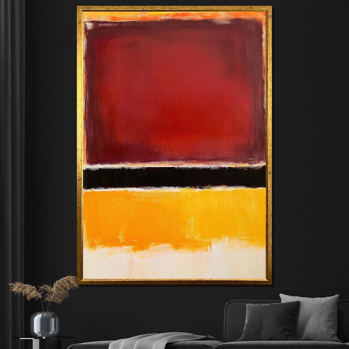 Mark Rothko Red Black Yellow Bold Color Field Abstract Print