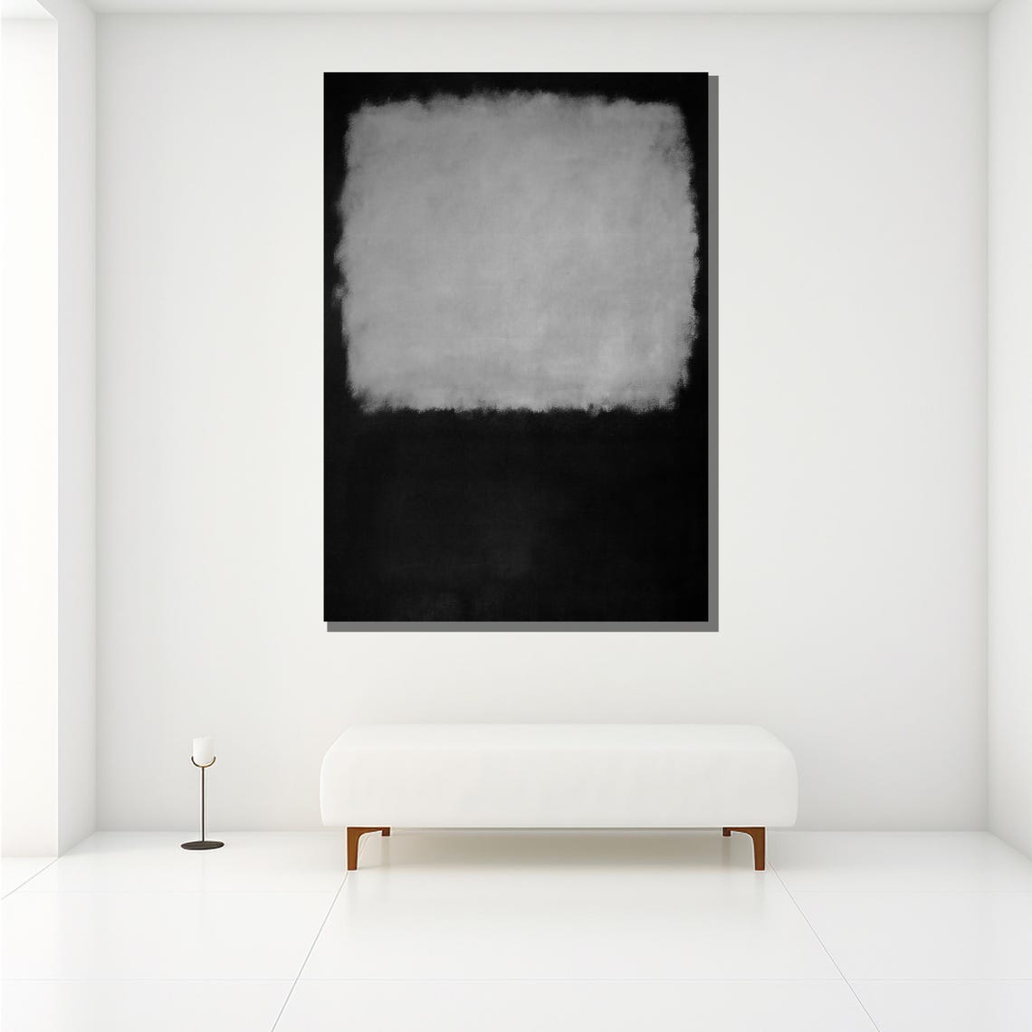 Mark Rothko Black White Minimal Monochrome Abstract Art Print - Image 2