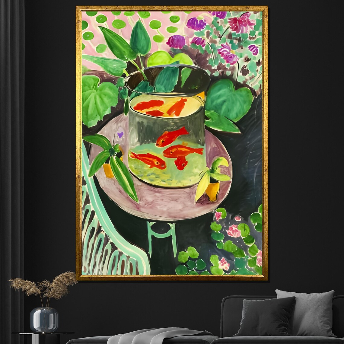 Henri Matisse The Goldfish Bowl Red Fish Green Plants Poster