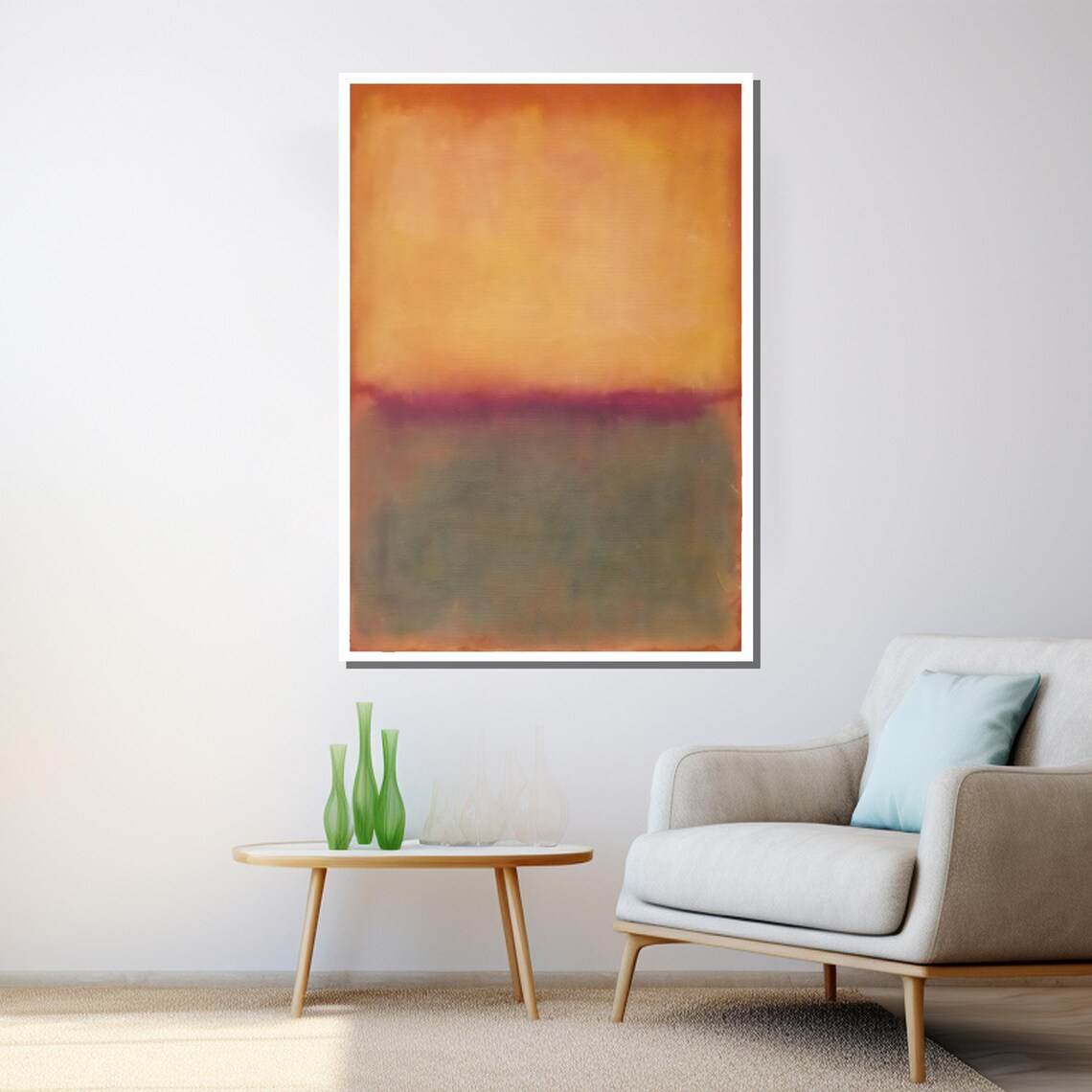 Rothko-Inspired Orange and Purple Abstract Art Print - Image 3