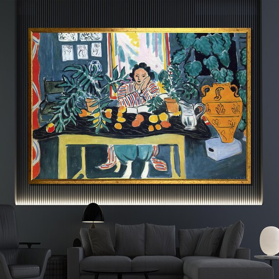 Henri Matisse Woman Reading Fauvist Colorful Interior Art Poster