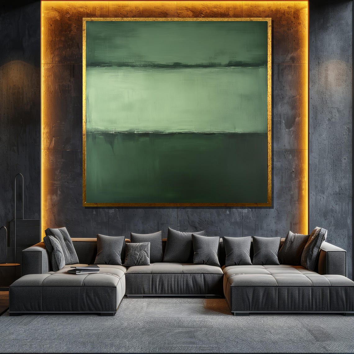 Mark Rothko Quiet Sage Green Tonal Minimalist Color Field Print