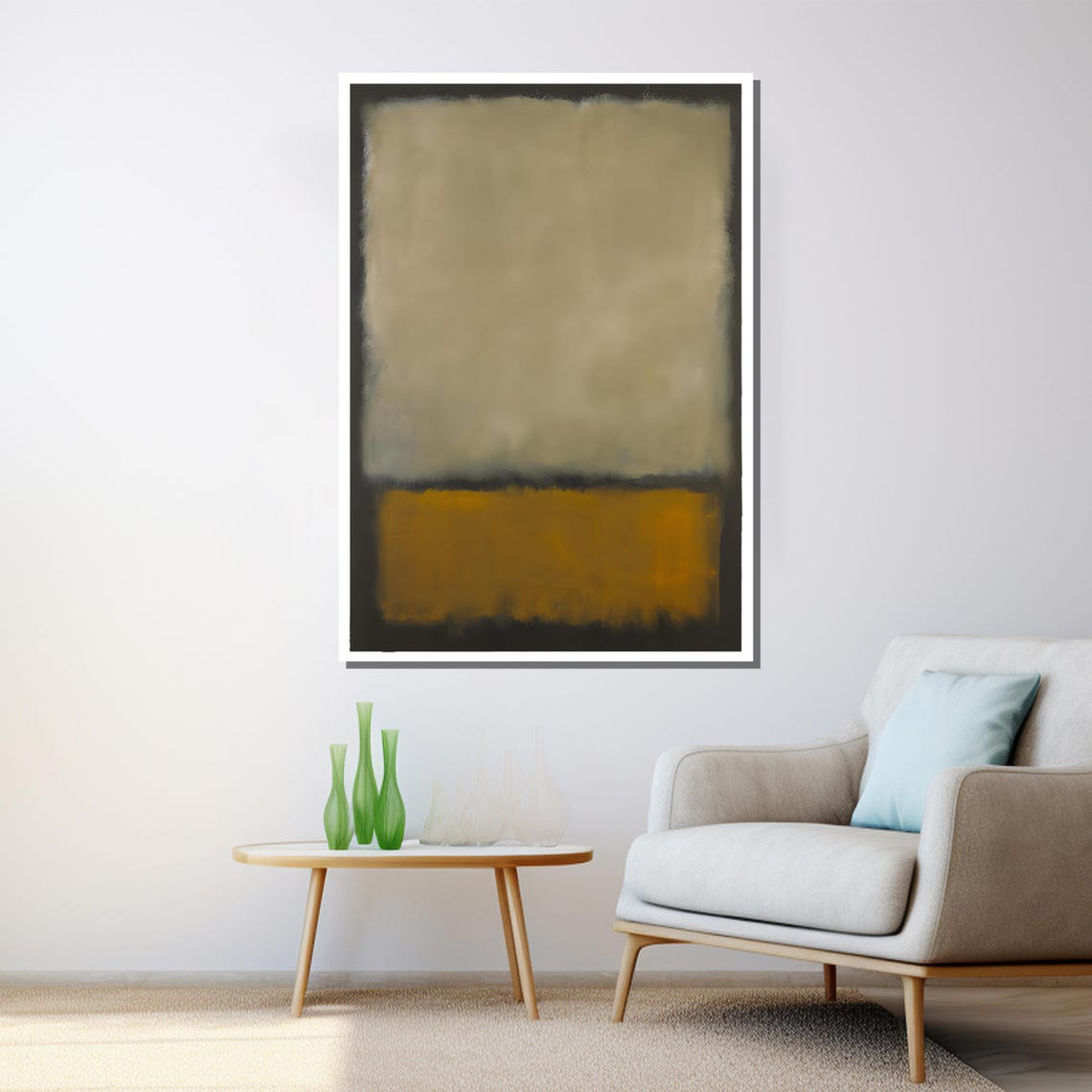 Mark Rothko Soft Beige Yellow Gold Neutral Color Field Art Print - Image 3
