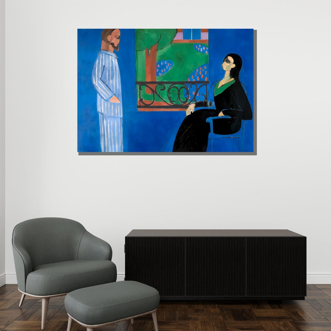 Henri Matisse Style Painting Modern Art Abstract Interior Scene Colorful Wall Decor Classic Artwork Gift - Image 2