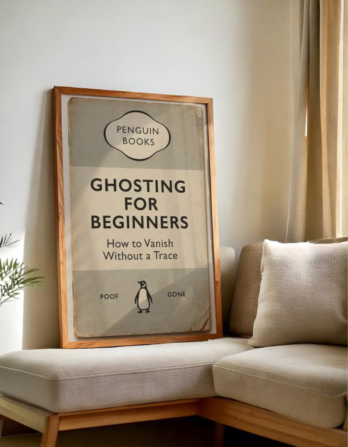 Ghosting for Beginners How to Vanish Without a Trace Funny Book Cover Art Print