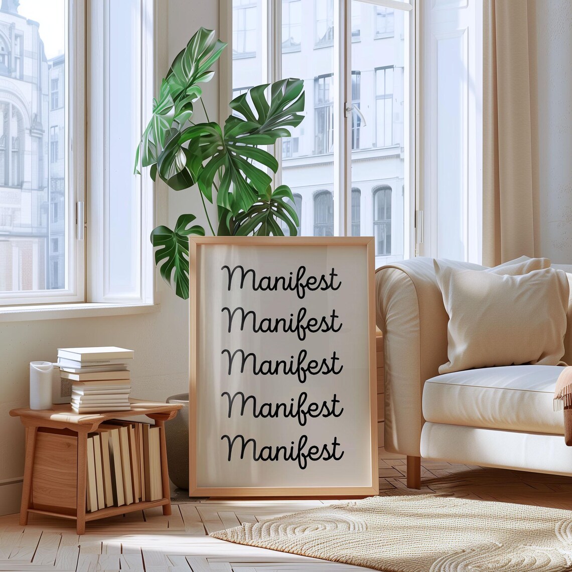 Manifest Typography Minimalist Affirmation Poster - Image 3
