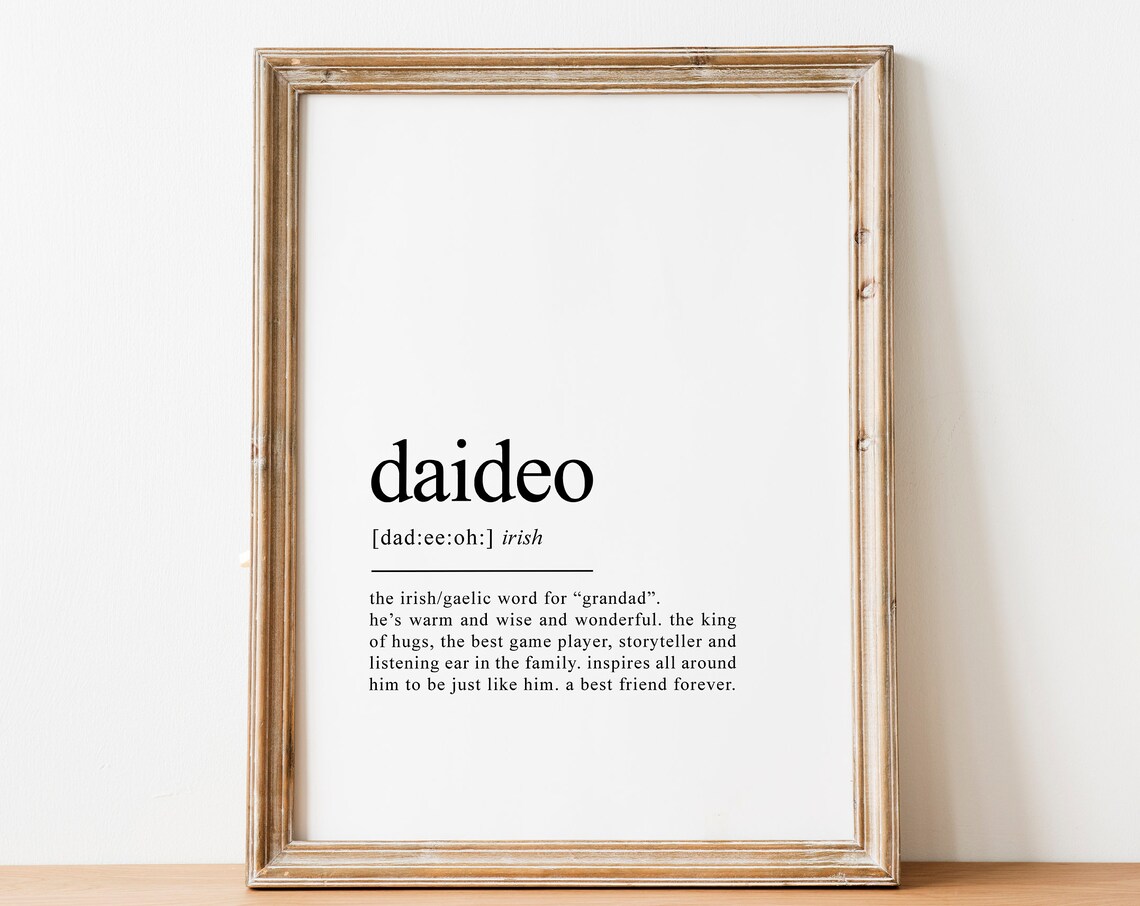 Daideo Definition Art Print, Irish Father's Day Gift - Image 2