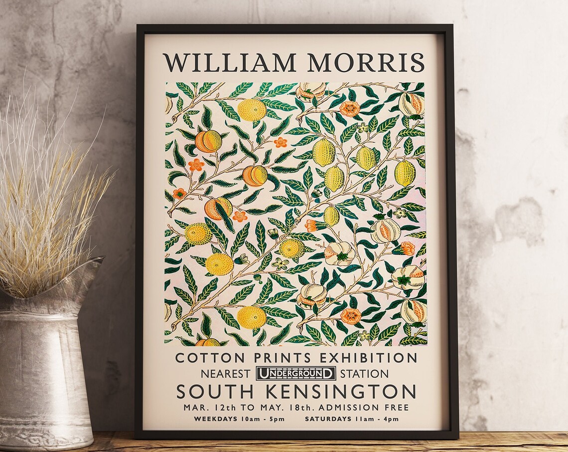 William Morris Exhibition Print, Vintage Textile Poster - Image 3