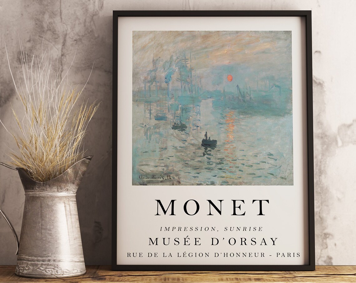 Monet Impression Sunrise Gallery Art Print - Image 3