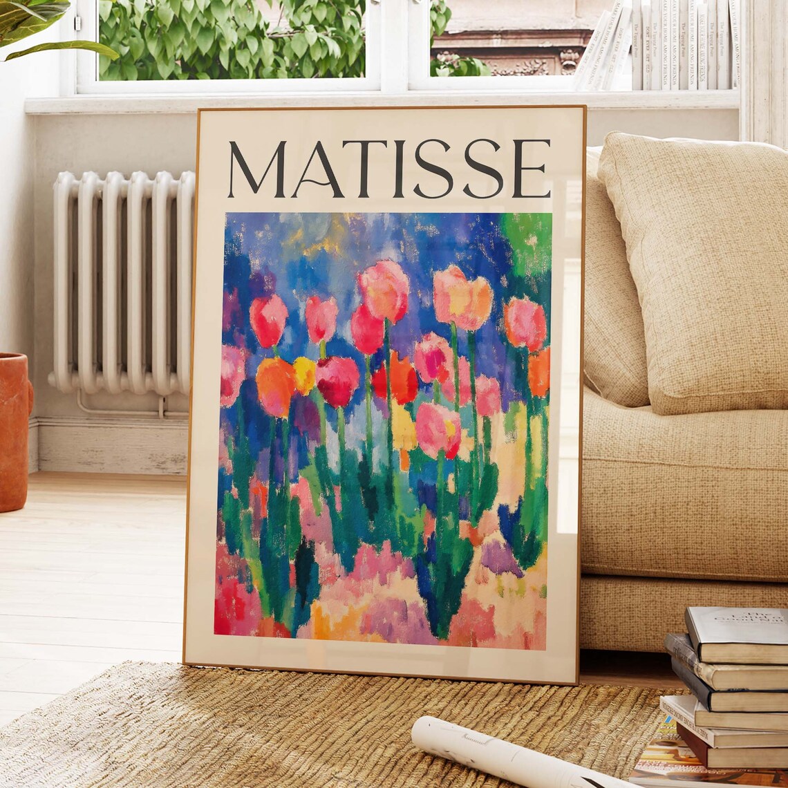 Matisse Style Tulip Field Fauvist Floral Exhibition Art Poster