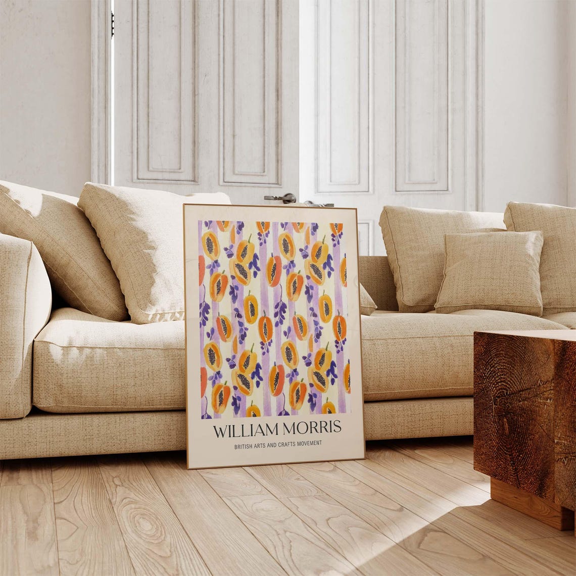 William Morris Papaya Fruit Pattern Arts And Crafts Style Poster - Image 3
