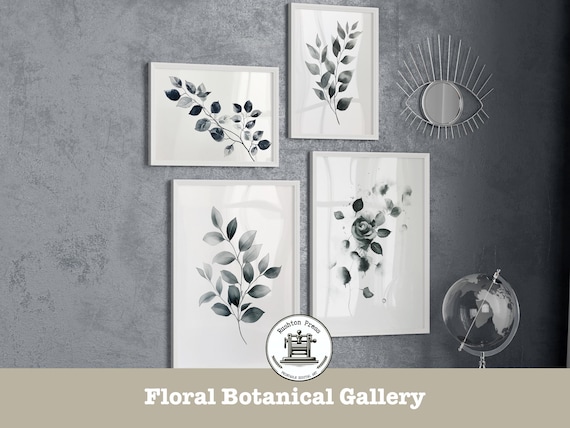 Botanical Gallery Wall Art Set Neutral Boho Prints