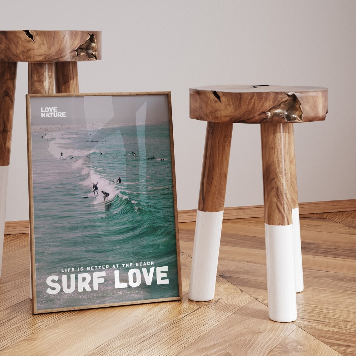 Retro Surf Love Movie Poster Wall Art Print - Image 3