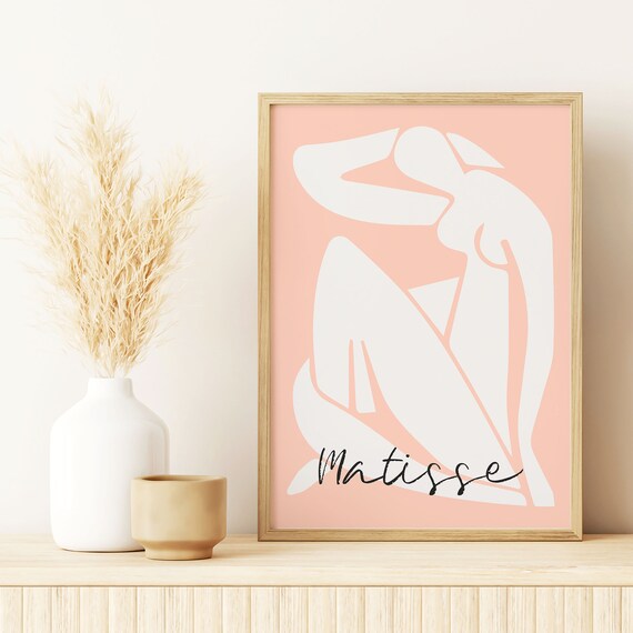 Pastel Color Matisse Prints Modern Poster Abstract Print Living Room Poster Minimalist Matisse Figure Print