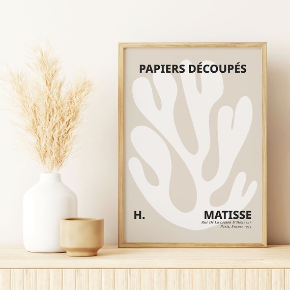 Modern Poster Beige Matisse Print Living Room Poster Museum Print Neutral Color Prints Minimalist Print Art
