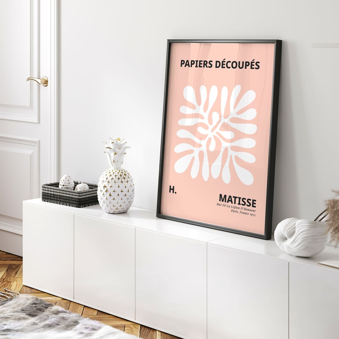 Henri Matisse Papiers Decoupes White Leaf Pink Minimal Art Poster - Image 5
