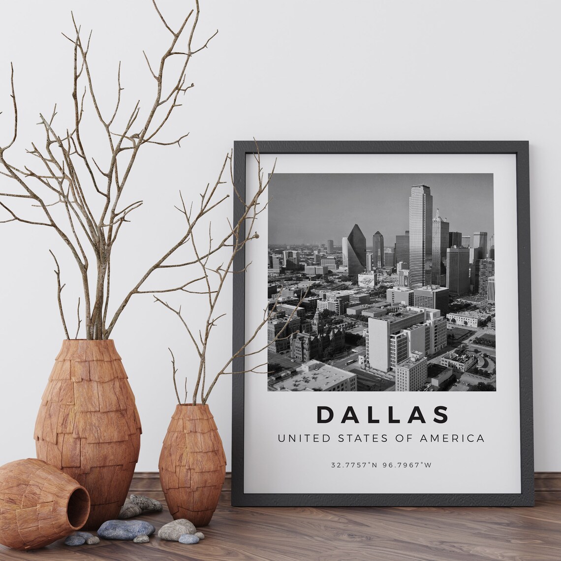 Dallas Print Black And White Dallas Poster Usa Prints Dallas Wall Art Dallas Landscape Dallas Photo Texas Dallas Decor Dallas Art