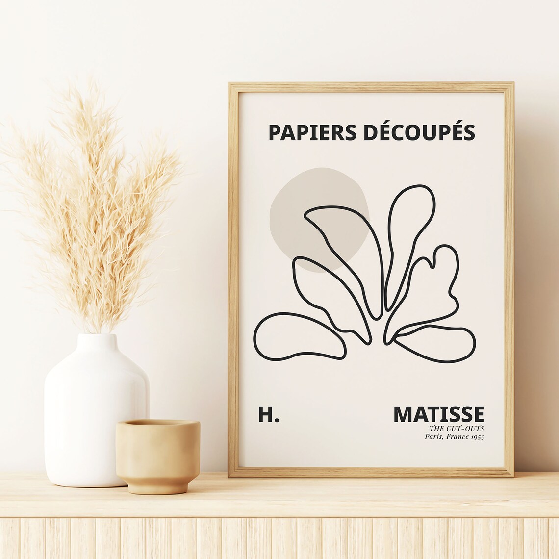 Henri Matisse The Cut Outs Black Line Leaf Outline Minimal Art Poster - Image 4