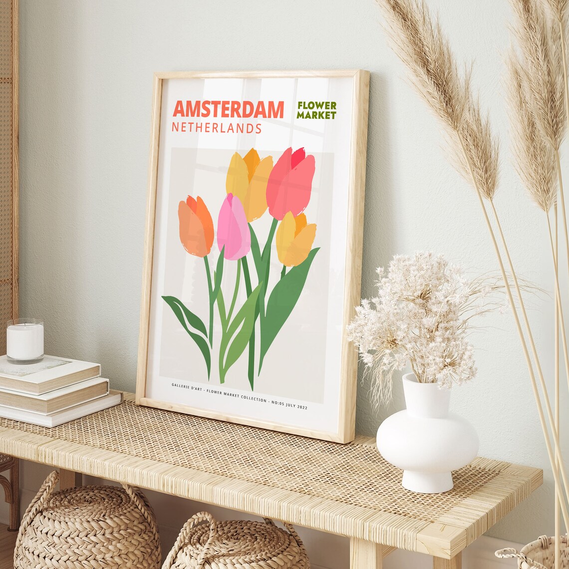 Flower Market Poster, Botanical Modern Abstract Print - Image 4