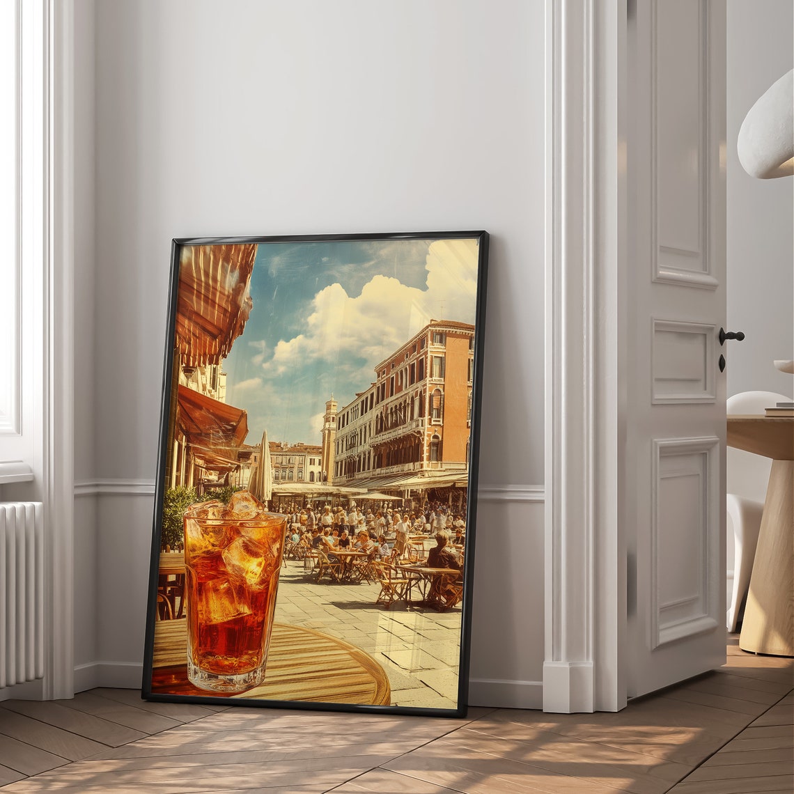 Aperol Spritz Sunlit Italian Piazza Cafe Summer Cocktail Poster - Image 2