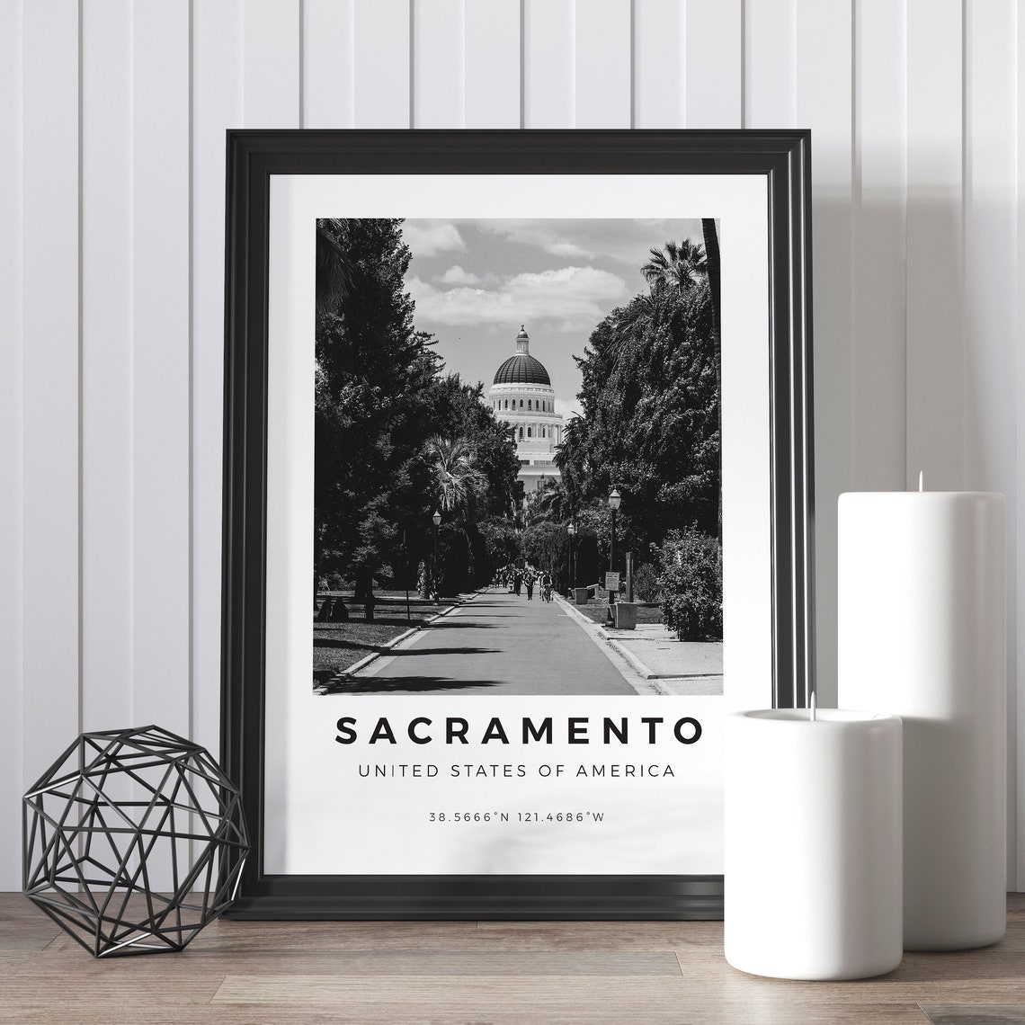 Sacramento Print Black And White Sacramento Poster Usa Print Sacramento Wall Art Sacramento Landscape Sacramento Photo Sacramento Poster - Image 5